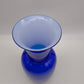 89588 Vaso Opalino in vetro di Murano blu mare e lattimo firmato Venini 2000