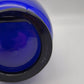 89588 Vaso Opalino in vetro di Murano blu mare e lattimo firmato Venini 2000