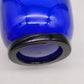 89588 Vaso Opalino in vetro di Murano blu mare e lattimo firmato Venini 2000
