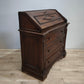 89666 Secretaire in legno massello con piano a ribalta