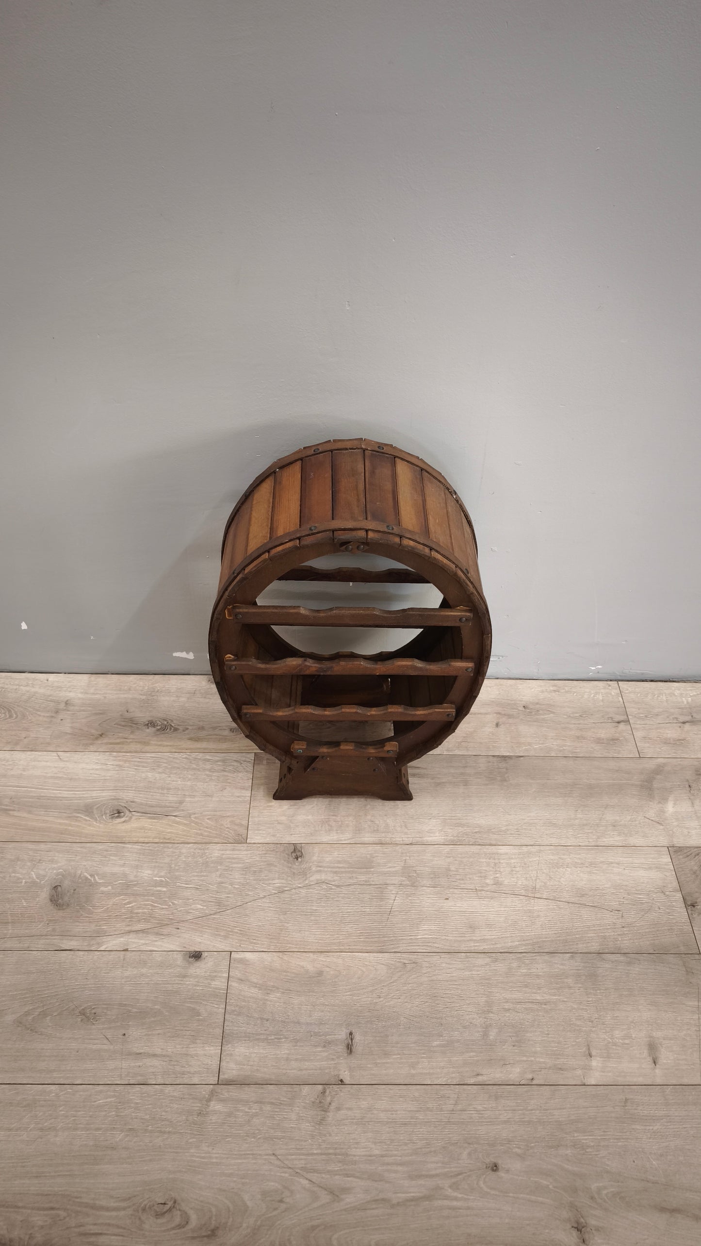 89681 Botticella portabottiglie in legno