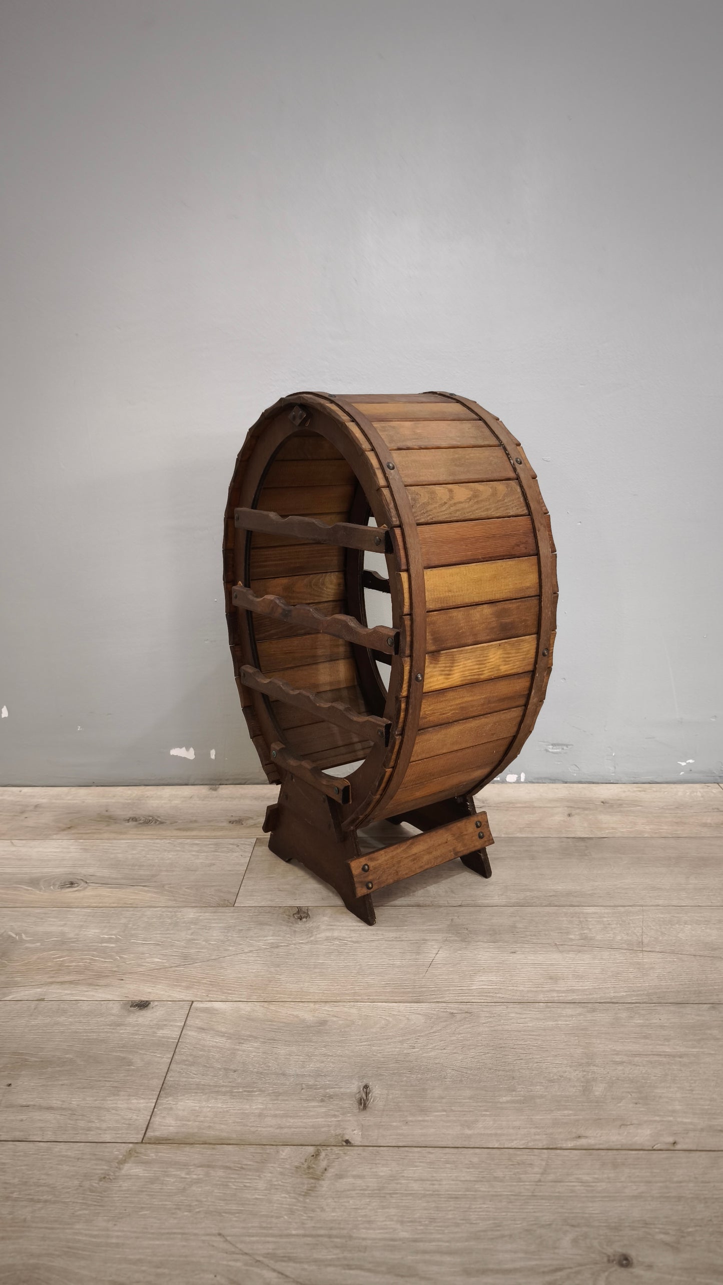 89681 Botticella portabottiglie in legno