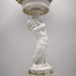 89677 Lampada in ceramica di Capodimonte con decoro fiori