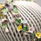 89677 Lampada in ceramica di Capodimonte con decoro fiori