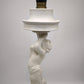 89677 Lampada in ceramica di Capodimonte con decoro fiori