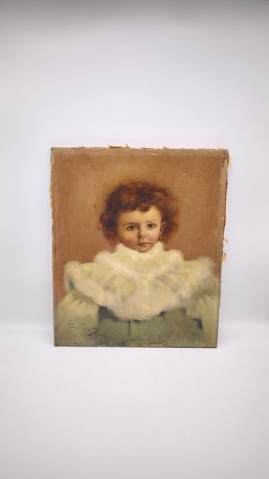 89441 Quadro ritratto fanciullo (senza cornice)