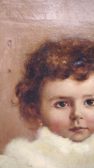 89441 Quadro ritratto fanciullo (senza cornice)