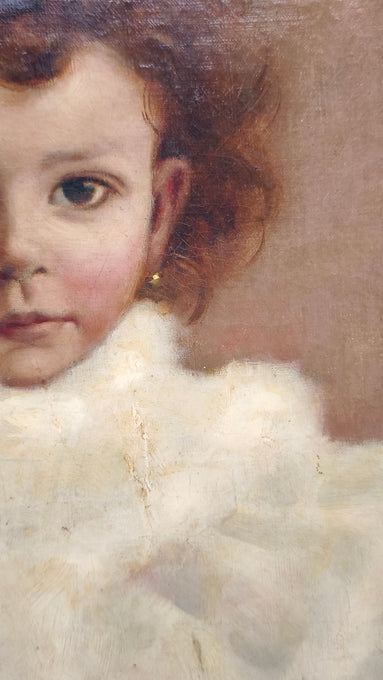 89441 Quadro ritratto fanciullo (senza cornice)