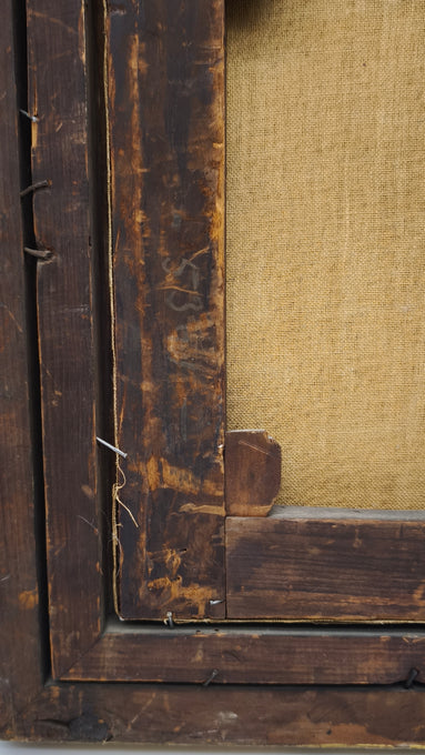 89723 Ritratto dipinto con cornice dorata in legno