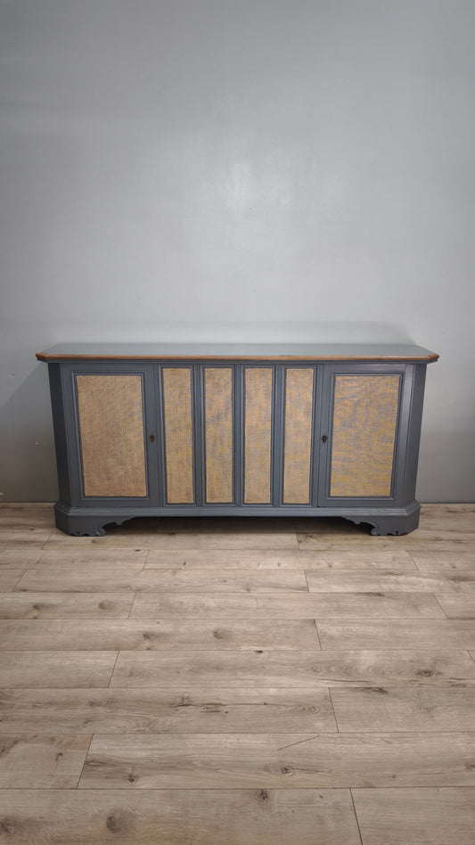 89744 Credenza quattro sportelli dipinta grigia