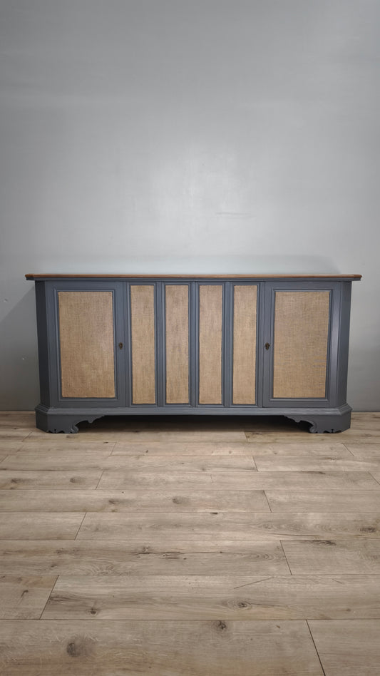 89744 Credenza quattro sportelli dipinta grigia
