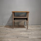 89833 Mobiletto con base grigia e piano in legno