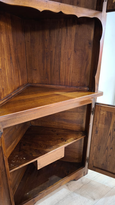 89801 Angoliera con vetrina in legno