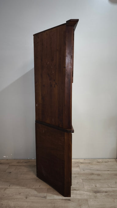 89801 Angoliera con vetrina in legno