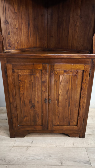 89801 Angoliera con vetrina in legno