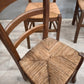 89778 Set n 6 sedie con struttura in legno e seduta in paglia