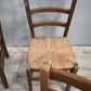 89778 Set n 6 sedie con struttura in legno e seduta in paglia