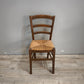 89778 Set n 6 sedie con struttura in legno e seduta in paglia