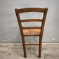 89778 Set n 6 sedie con struttura in legno e seduta in paglia