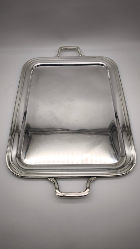89758 Vassoio silverplated Brogi con manici
