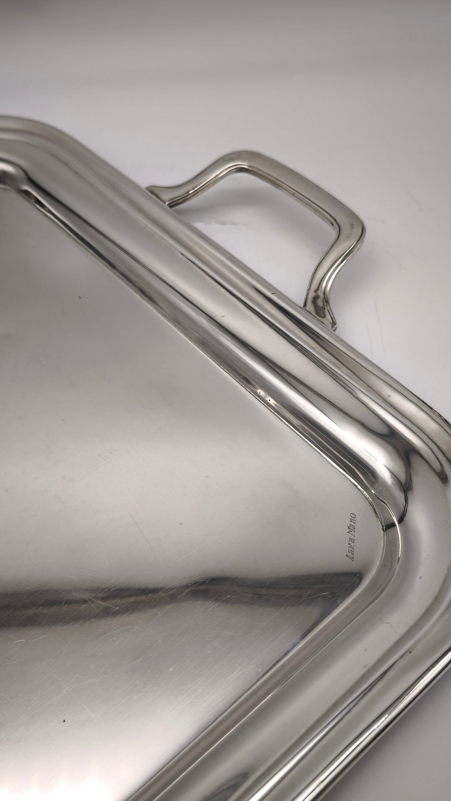 89758 Vassoio silverplated Brogi con manici