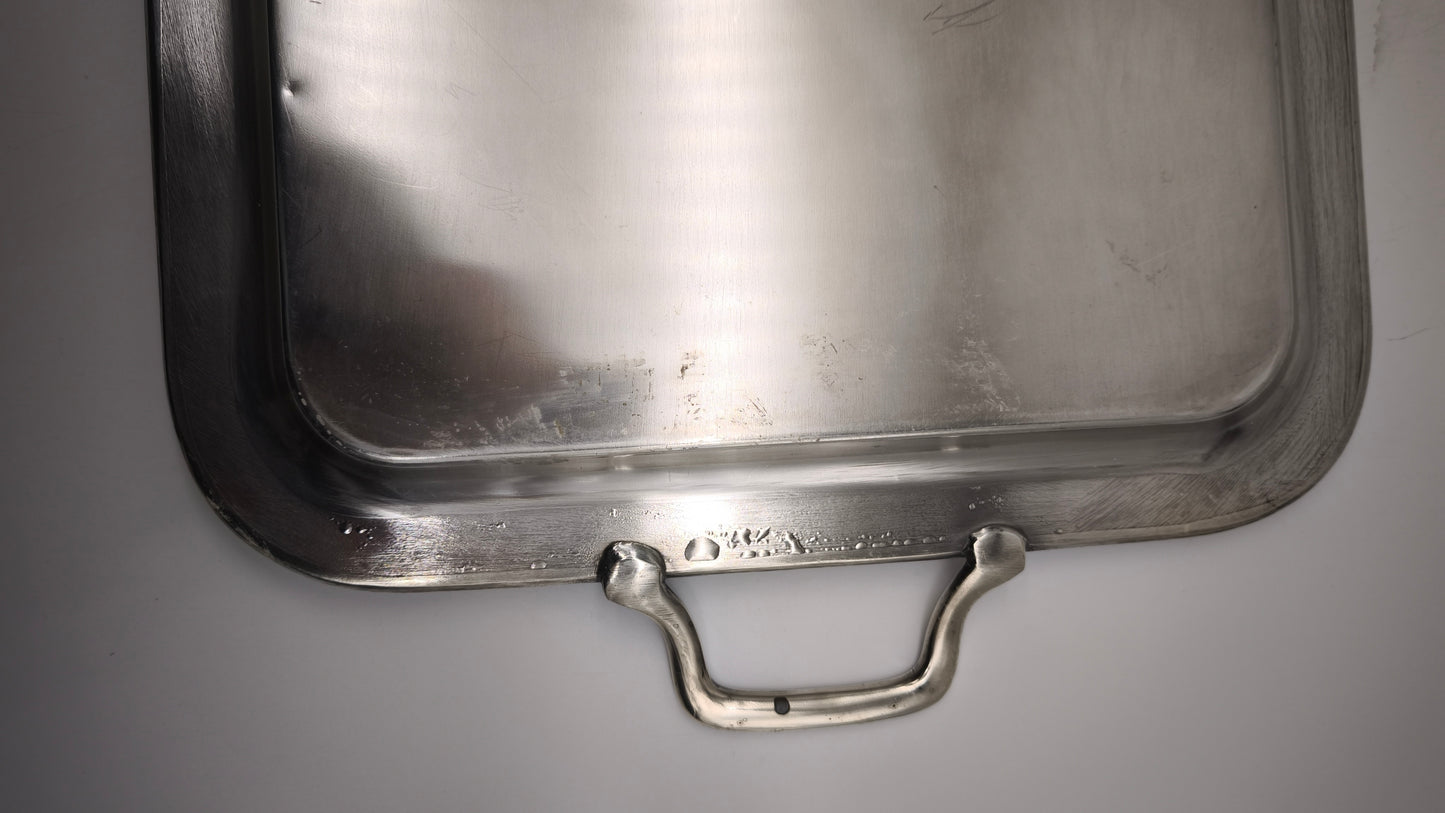 89758 Vassoio silverplated Brogi con manici