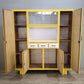 90029 Credenza mettitutto anni '60 dipinta gialla