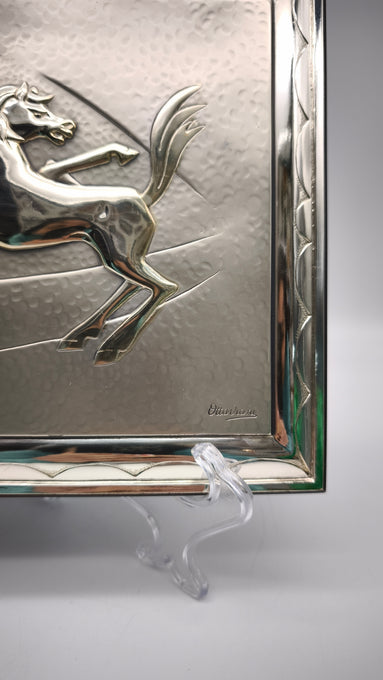 89682 Quadro laminato in argento firmato Ottaviani