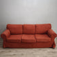 90101 Divano tre posti rosso