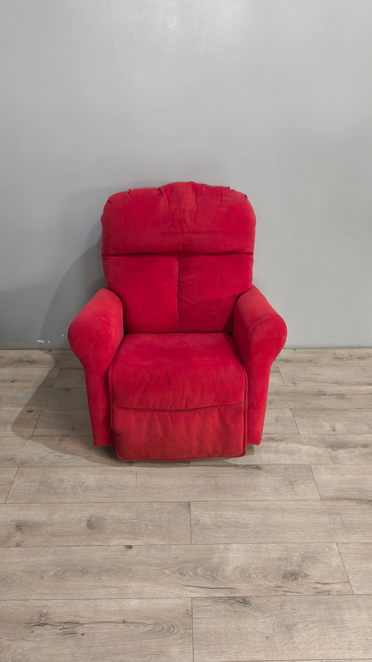 90184 Poltrona elettrica in tessuto rosso