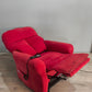 90184 Poltrona elettrica in tessuto rosso