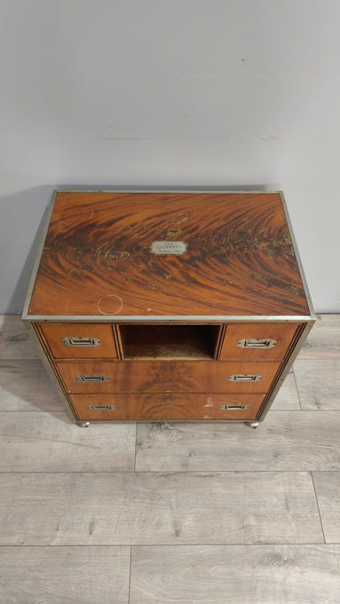 90163 Antico baule da viaggio The Clermont Baltimore 1801