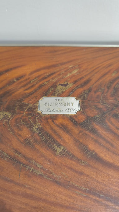 90163 Antico baule da viaggio The Clermont Baltimore 1801
