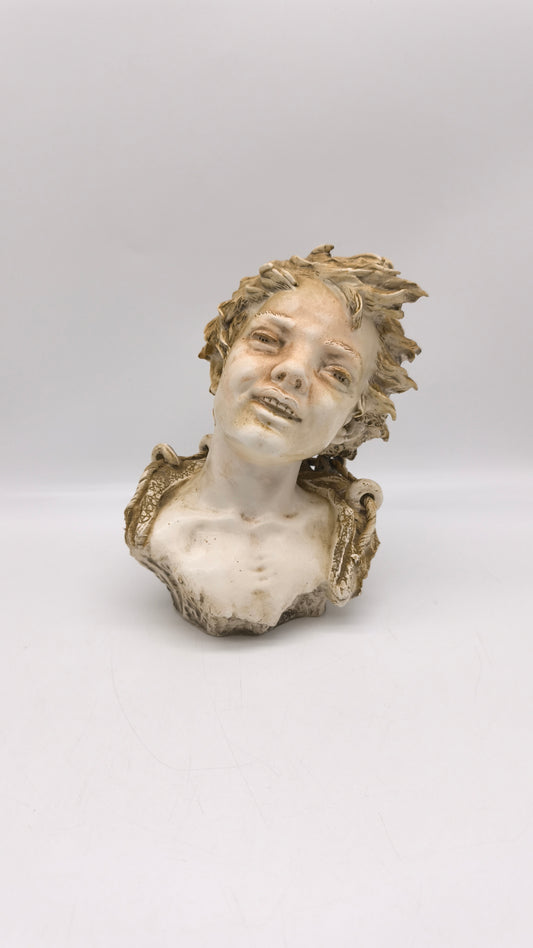 89880 Mezzobusto in ceramica Capodimonte Mollica