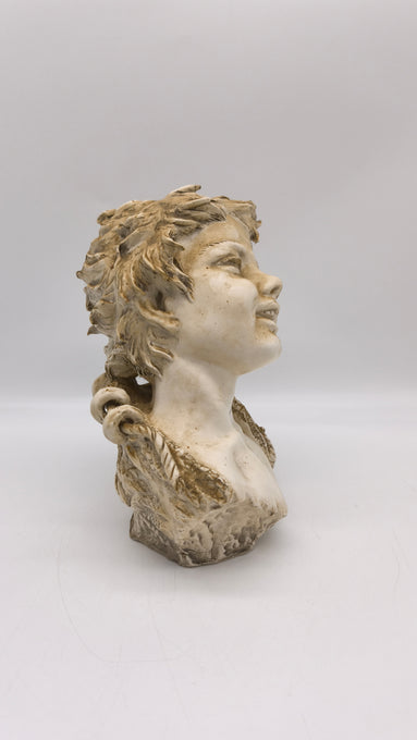 89880 Mezzobusto in ceramica Capodimonte Mollica