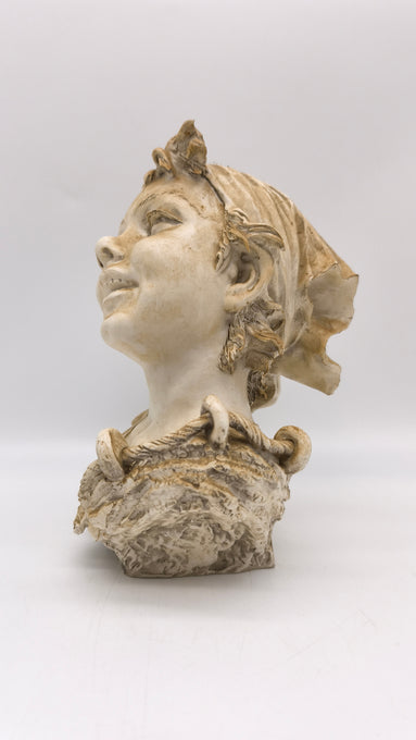 89880-2 Mezzobusto in ceramica Capodimonte Mollica