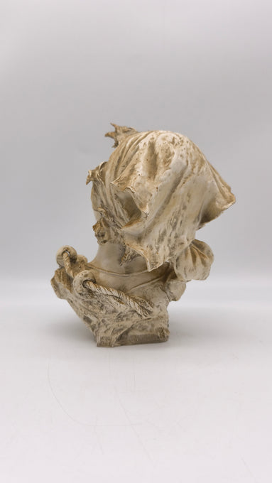 89880-2 Mezzobusto in ceramica Capodimonte Mollica