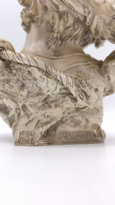 89880-2 Mezzobusto in ceramica Capodimonte Mollica