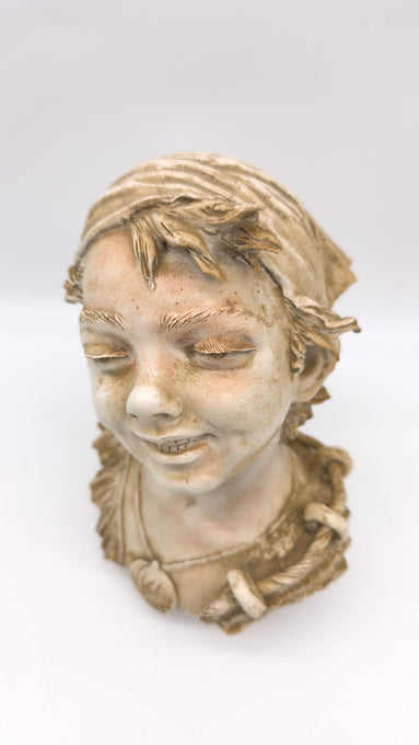 89880-2 Mezzobusto in ceramica Capodimonte Mollica