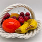 90106 Cestino con frutta in ceramica