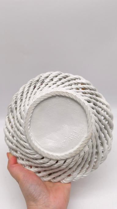 90106 Cestino con frutta in ceramica