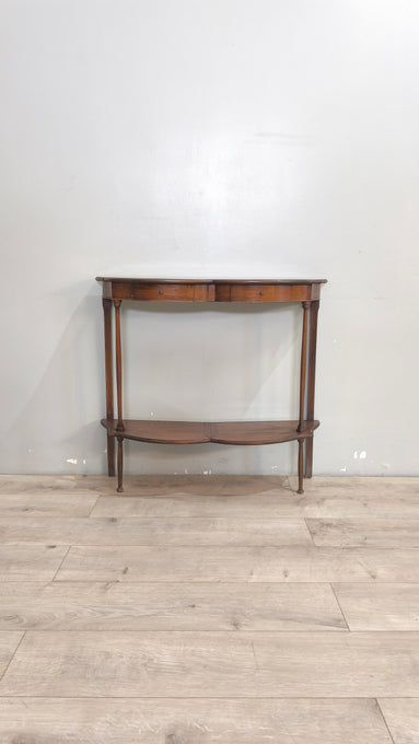 25 Console in legno con due cassetti
