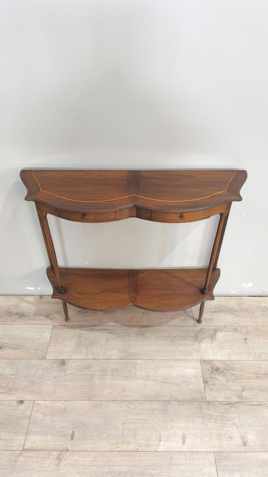 25 Console in legno con due cassetti