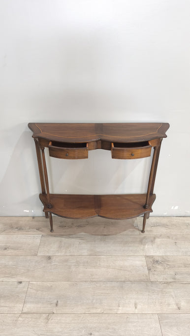 25 Console in legno con due cassetti