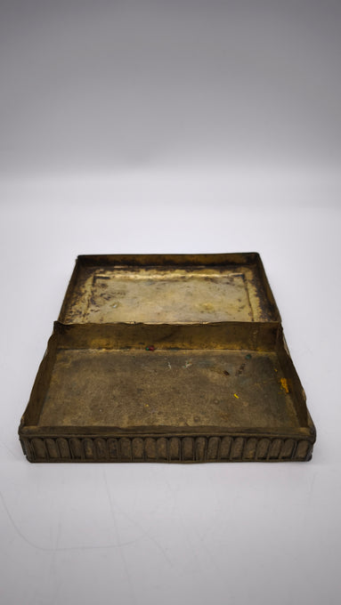 90083 Scatola Tibetana-Nepalese anni '50 con decorazioni a pasta vitrea