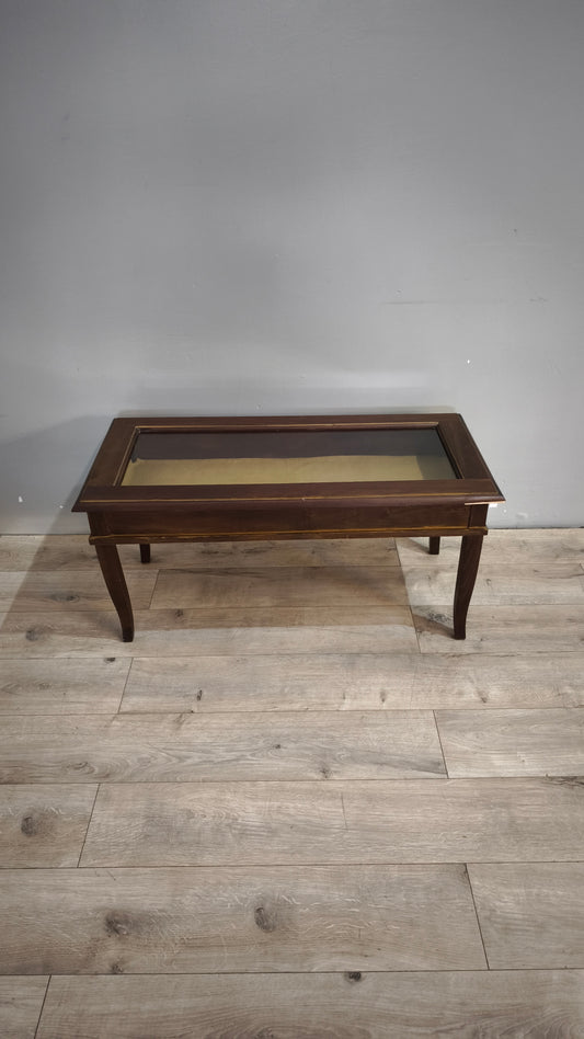 90313 Tavolino da salotto in legno con teca