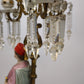 90336 Candelabro con statua in porcellana