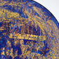 90409 Piatto decorativo in vetro blu e oro