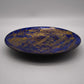 90409 Piatto decorativo in vetro blu e oro