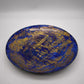 90409 Piatto decorativo in vetro blu e oro